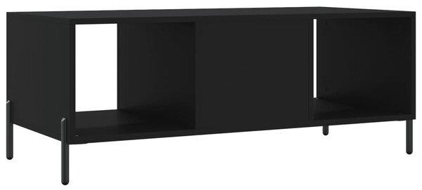 Fekete szerelt fa dohányzóasztal 102 x 50 x 40 cm