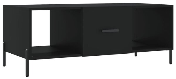 Fekete szerelt fa dohányzóasztal 102 x 50 x 40 cm
