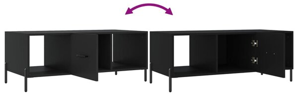 Fekete szerelt fa dohányzóasztal 102 x 50 x 40 cm