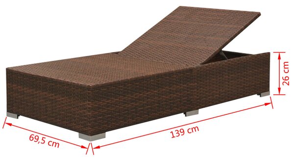 VidaXL 3 részes barna polyrattan kerti ülőgarnitúra párnával