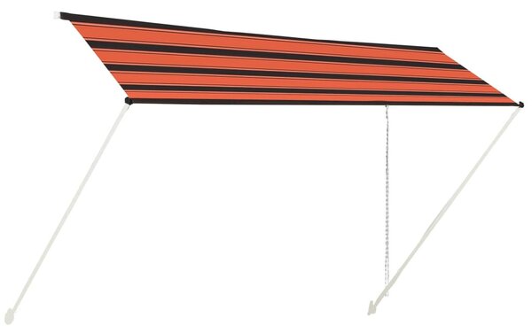 Narancssárga és barna feltekerhető napellenző 400 x 150 cm