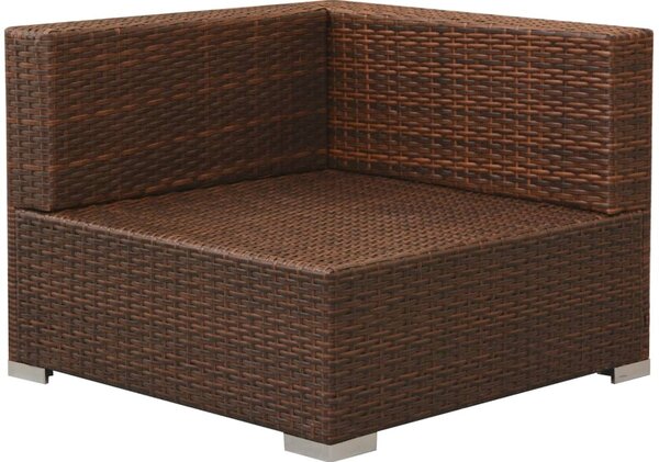 VidaXL 3 részes barna polyrattan kerti ülőgarnitúra párnával