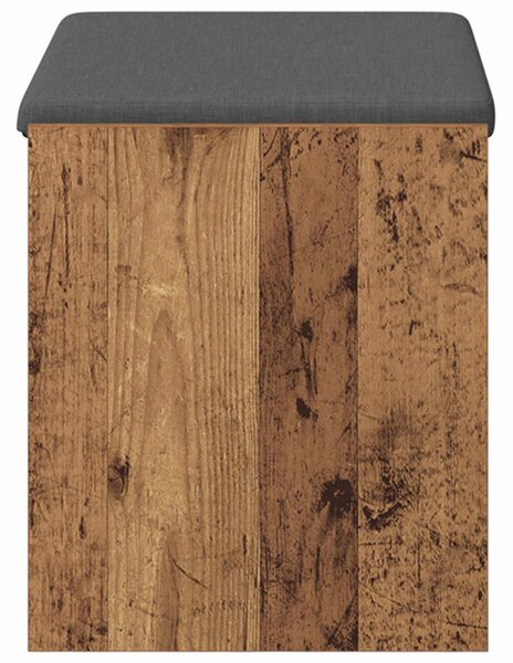 VidaXL Előtér pad Öreg fa 63 x 38 x 45 cm Műanyag Fa és Szövet