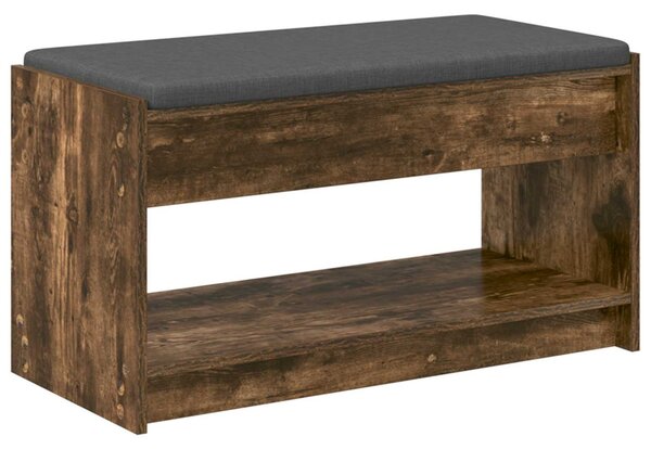 Előtér pad Füstölt Tölgy 83 x 38 x 45 cm Műanyag Fa és Szövet