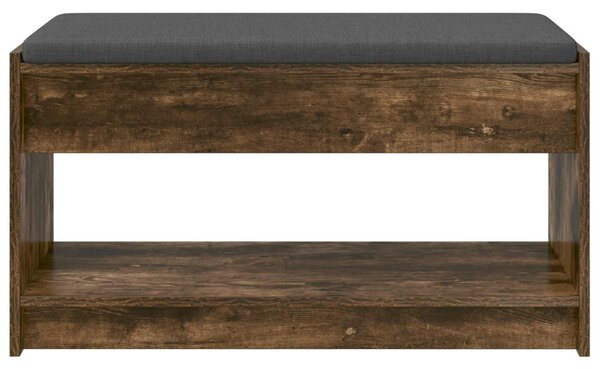 Előtér pad Füstölt Tölgy 83 x 38 x 45 cm Műanyag Fa és Szövet