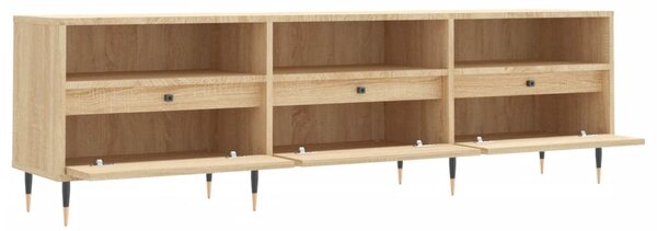 Sonoma tölgy színű szerelt fa fali TV-szekrény 150x30x44,5 cm