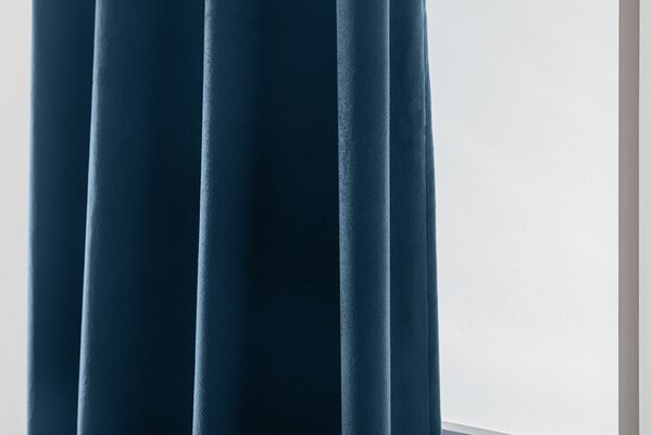 Sötétítő függöny DREAM VELVET 140x250 cm, petrolkék Felfüggesztés: Hullámos sínszalag