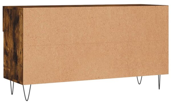 Füstös tölgy színű szerelt fa cipőpolc 102x35x55 cm