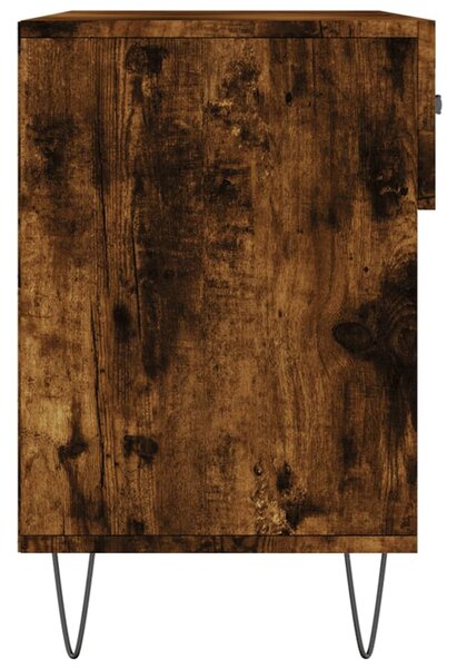 Füstös tölgy színű szerelt fa cipőpolc 102x35x55 cm