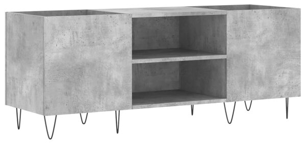 Betonszürke szerelt fa hanglemezszekrény 121x38x48 cm