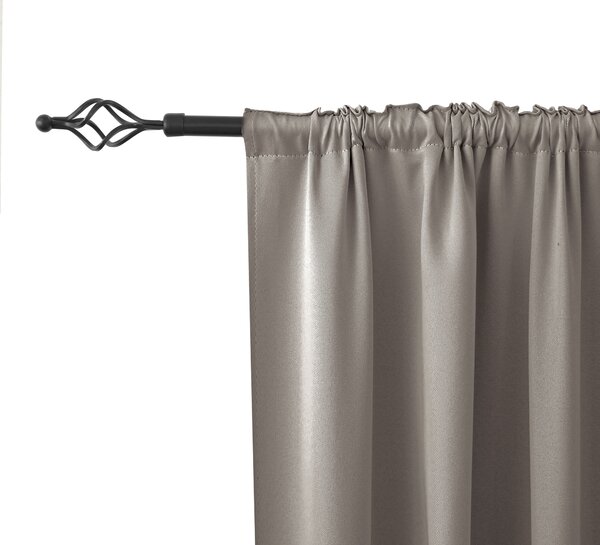 OXFORD szürkésbarna függöny 140x270 cm Felfüggesztés: Hullámos sínszalag
