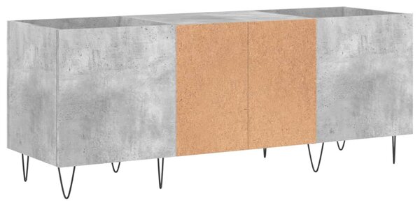 Betonszürke szerelt fa hanglemezszekrény 121x38x48 cm