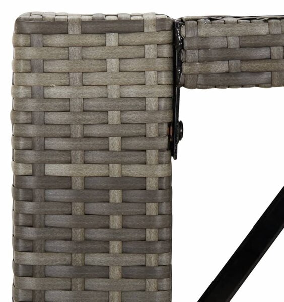 5 részes szürke polyrattan kerti bárszett párnákkal