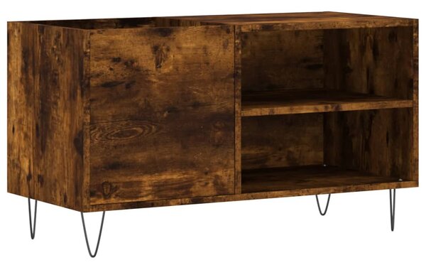 Füstös tölgy színű szerelt fa hanglemezszekrény 85x38x48 cm