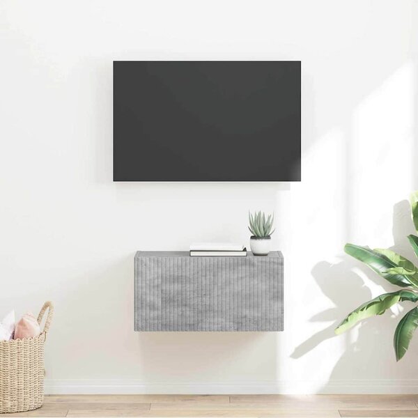 TV Fali Szekrény 60 x 31 x 29,5 cm Beton Szerelt Fa