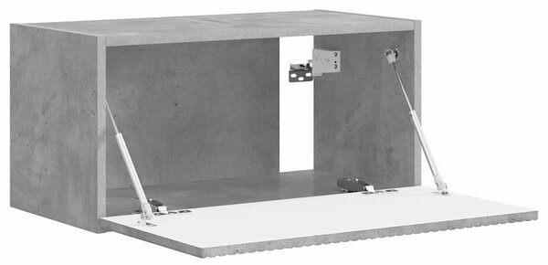TV Fali Szekrény 60 x 31 x 29,5 cm Beton Szerelt Fa
