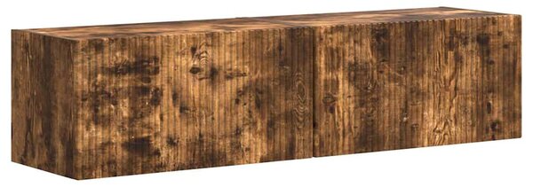 TV Fali Szekrény 2 pcs Füstölt tölgy 60 x 31 x 29,5 cm Faanyag