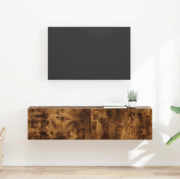 TV Fali Szekrény 2 pcs Füstölt tölgy 60 x 31 x 29,5 cm Faanyag