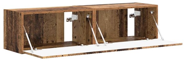 TV Fali Szekrény 2 pcs Öreg fa 60 x 31 x 29,5 cm Faanyag