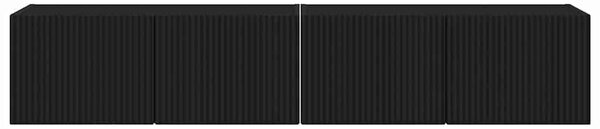 TV Fali Szekrény 2 pcs Fekete 78,5 x 31 x 29,5 cm Faanyag