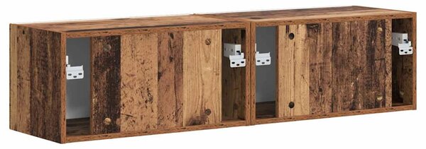 TV Fali Szekrény 2 pcs Öreg fa 60 x 31 x 29,5 cm Faanyag