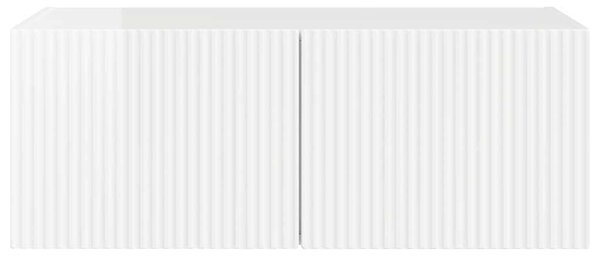 TV Fali Szekrény 78,5 x 30 x 29,5 cm Fényes Fehér Szerelt Fa