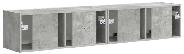 TV Fali Szekrény 2 pcs Beton 78,5 x 31 x 29,5 cm Faanyag