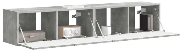 TV Fali Szekrény 2 pcs Beton 78,5 x 31 x 29,5 cm Faanyag