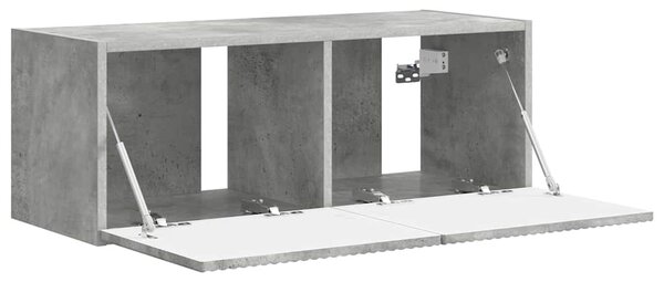 TV Fali Szekrény 78,5 x 30 x 29,5 cm Betonszürke Szerelt Fa