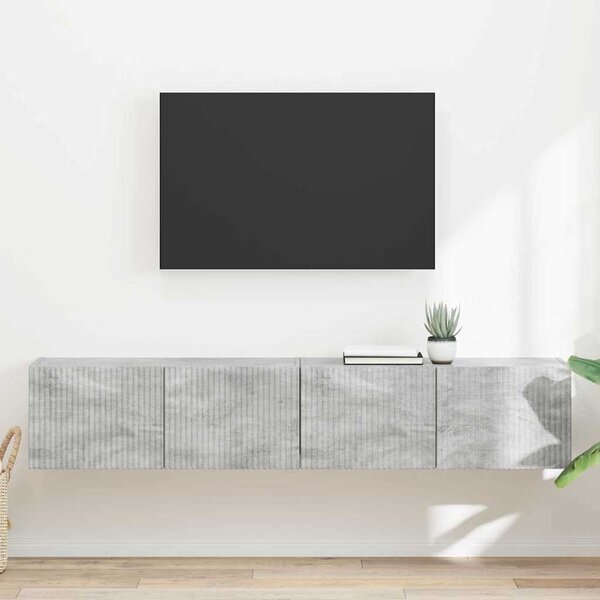 TV Fali Szekrény 2 pcs Beton 78,5 x 31 x 29,5 cm Faanyag