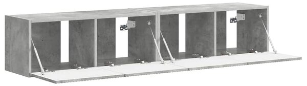 TV Fali Szekrény 2 pcs Beton 78,5 x 31 x 29,5 cm Faanyag