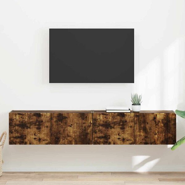 TV Fali Szekrény 2 pcs Füstölt tölgy 78,5 x 31 x 29,5 cm