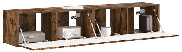 TV Fali Szekrény 2 pcs Füstölt tölgy 78,5 x 31 x 29,5 cm