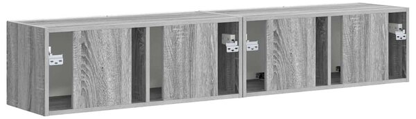 TV Fali Szekrény 2 pcs Szürke Sonoma 78,5 x 31 x 29,5 cm