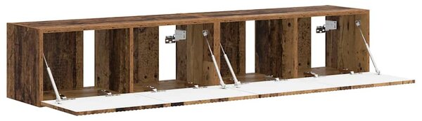 TV Fali Szekrény 2 pcs Öreg fa 78,5 x 31 x 29,5 cm Faanyag