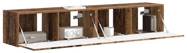 TV Fali Szekrény 2 pcs Öreg fa 78,5 x 31 x 29,5 cm Faanyag