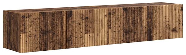 TV Fali Szekrény 2 pcs Öreg fa 78,5 x 31 x 29,5 cm Faanyag