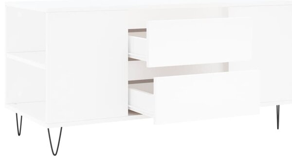 Fehér szerelt fa dohányzóasztal 102x44,5x50 cm