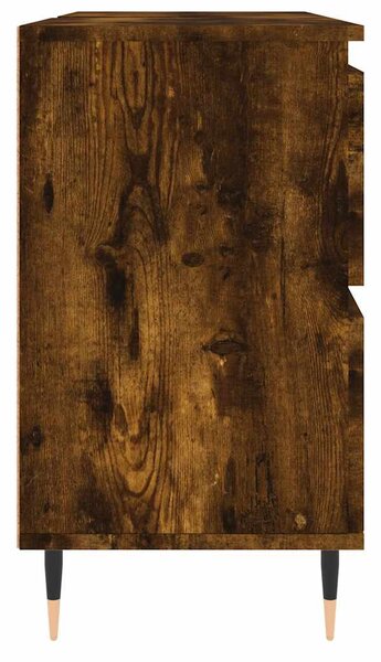 Füstös tölgy színű szerelt fa fürdőszobaszekrény 80x33x60 cm