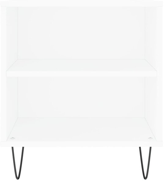 Fehér szerelt fa dohányzóasztal 102x44,5x50 cm