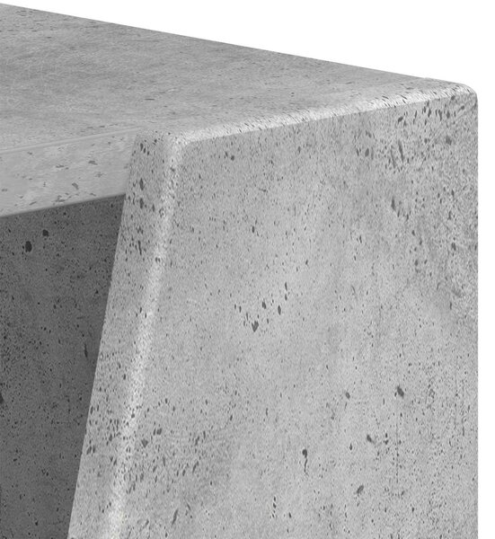 Oldalsó polc Beton Szürke 33 x 32 x 100,5 cm Faanyag