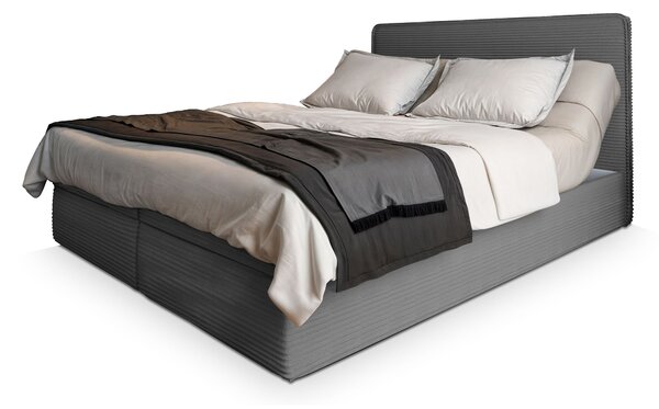 DASTOR állítható boxspring ágy ágyneműtartóval 160x200 - szürke
