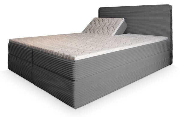 DASTOR állítható boxspring ágy ágyneműtartóval 160x200 - szürke