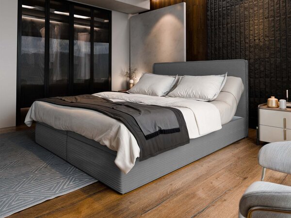 DASTOR állítható boxspring ágy ágyneműtartóval 160x200 - szürke