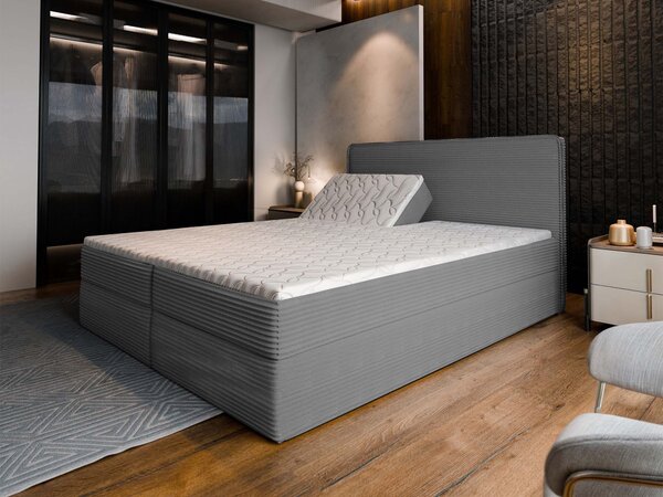DASTOR állítható boxspring ágy ágyneműtartóval 160x200 - szürke