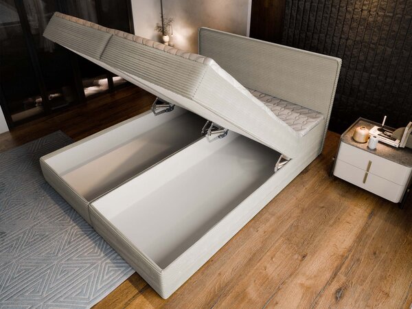 DASTOR állítható boxspring ágy ágyneműtartóval 160x200 - kasmír