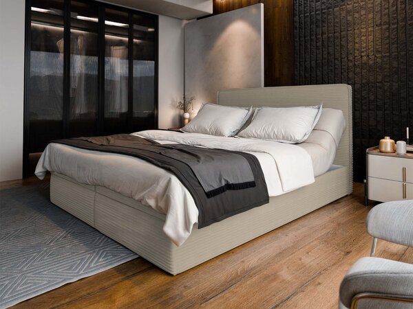 DASTOR állítható boxspring ágy ágyneműtartóval 160x200 - kasmír