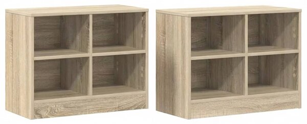 Ágyat tartó szekrény 2 pcs Sonoma Tölgy 66 x 33 x 48 cm