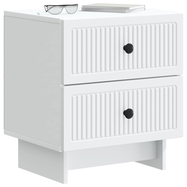 VidaXL Éjjeliszekrény fiókkal Fehér 43 x 34,5 x 47,5 cm Szerelt Fa