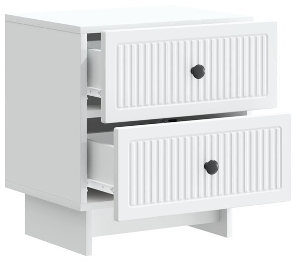 VidaXL Éjjeliszekrény fiókkal Fehér 43 x 34,5 x 47,5 cm Szerelt Fa